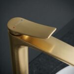 Tvättställsblandare PREMIUM Vision Borstat Guld Hög - Bild 8