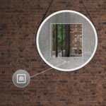 RUNT LED-SPEGEL HÄNGANDE I REM 70 cm 104 - Bild 9