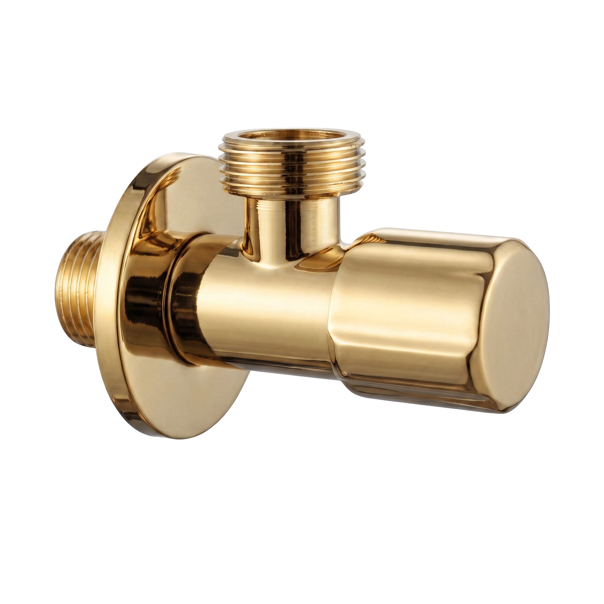 10778894ea1aa41e85f0c8e2c13f4e80.jpg Vinkelventil 02 1/2" x 3/4" Gold - Bild 1