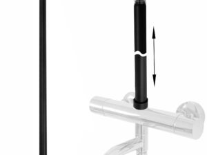 Förlängning till badkar- och duschset SVART 60 cm
