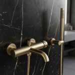 Badkarsblandare Lungo Grip Borstad Guld - Bild 3
