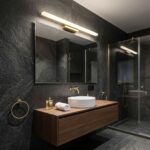 BADRUMSVÄGGLAMPA LED 80CM APP1850-1W GOLD - Bild 3