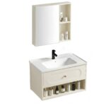 Badrumsmöbelset med handfat River 60 cm Beige - Bild 2