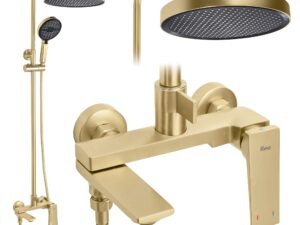 Zestaw natryskowy Prime Borstad guld