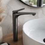 PREMIUM tvättställsblandare Vision titan – hög modell - Bild 5