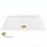 Akrylbrost dusch Belmond vit 90x120 Borstad guld - Bild 4