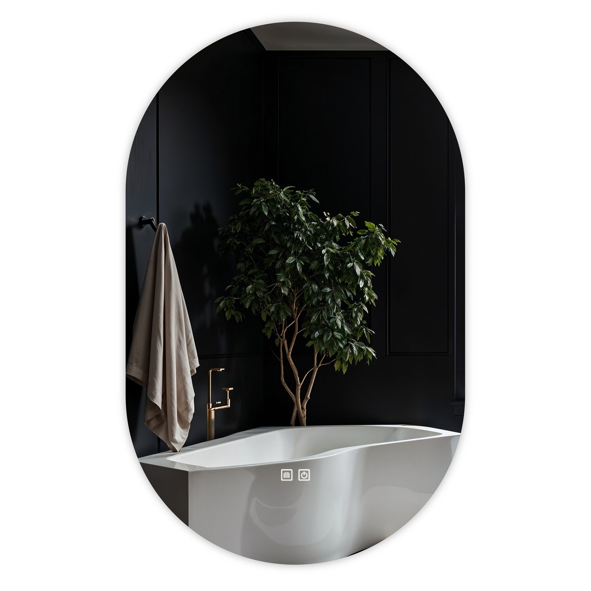24e4c25cc89d430c4b9c7e921673c96a.jpg VÄGGSPEGEL LED 50x80cm S027 - Bild 1