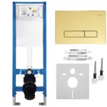 Inbyggnadsram Set för WC Slim 024N med HD Gold Spolknapp
