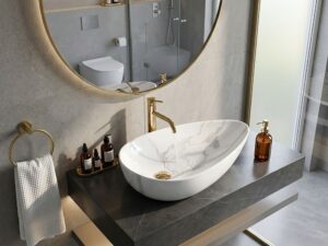 Ovanpåliggande tvättställ Greta 65 Bianco Blank