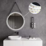 RUNT LED-SPEGEL HÄNGANDE I REM 70 cm 104 - Bild 3