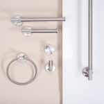 Enkel badrumshängare 6603 Modern Borstad Nickel - Bild 7