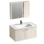 Badrumsmöbelset med tvättställ Denver 80 cm Beige - Bild 2
