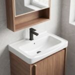 Badrumsmöbelset med tvättställ Gama T25023 HHL 50CM - Bild 7