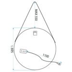 RUNT LED-SPEGEL HÄNGANDE I REM 70 cm 104 - Bild 12