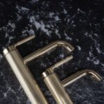 Blandare för handfat Argon Guld Låg - Bild 2