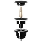 Universell klick-klack tvättställspropp SVART METALLIC - Bild 2