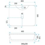 Ovanpåliggande tvättställ Kelly Mini Aiax Blank - Bild 10