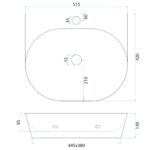 Ovanpåliggande/vägghängt tvättställ Kim 52 - Bild 6