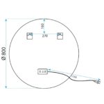 LED-spegel MMJ 80 cm – borstad guld - Bild 10