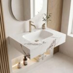 Vägghängt tvättställ Aresa Cold Jade 70 - Bild 2