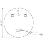 LED-spegel MMJ 70 cm – borstad guld - Bild 10