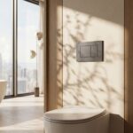 J-spolknapp för inbyggnadsfixtur WC K011A-Q och Slim 024N Titan - Bild 2