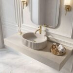 Bänktvättställ Margaret Beige - Bild 4