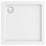 Akrylbricka för dusch Belmond vit 80x80 Krom - Bild 9