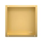 Wall Box No Rim – infälld badrumshylla utan fläns, guld, 30 × 30 × 10 cm