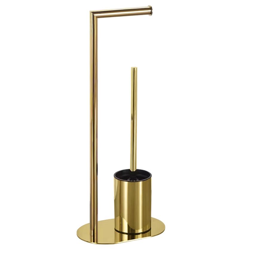 4df0bb469f7adb64146a570ca1fef505.jpg Toalettpappershållare med toalettborste 332871 Guld - Bild 1