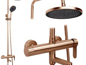 Duschset Arcos brush copper