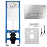 Inbyggnadsram Set för WC Slim 024N med HD Satin Spolknapp - Bild 9