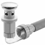 Handfatssifon med klick-klack-propp Flow Krom - Bild 11
