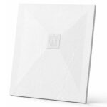 Stone Tray duschkar i mineralkomposit Vit 90 x 90 x 2,5 cm - Bild 4