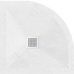 Stone Tray halvrunt duschkar 80 × 80 cm – vit
