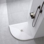 Stone Tray halvrunt duschkar 80 × 80 cm – vit - Bild 3