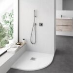 Stone Tray halvrunt duschkar 80 × 80 cm – vit - Bild 4