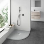 Stone Tray halvrunt duschkar 80 × 80 cm – ljusgrå - Bild 3