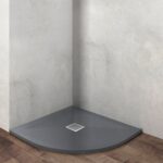 Stone Tray halvrunt duschkar 80 × 80 cm – mörkgrå - Bild 3