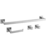 Badrumstillbehör set Rio Borstad nickel 4 delar - Bild 2