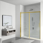 Duschdörr skjutbar Porta - Guld 110 cm - Bild 2