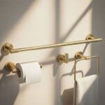 Badrumstillbehörsset GRID Borstad Guld 4 delar - Bild 4