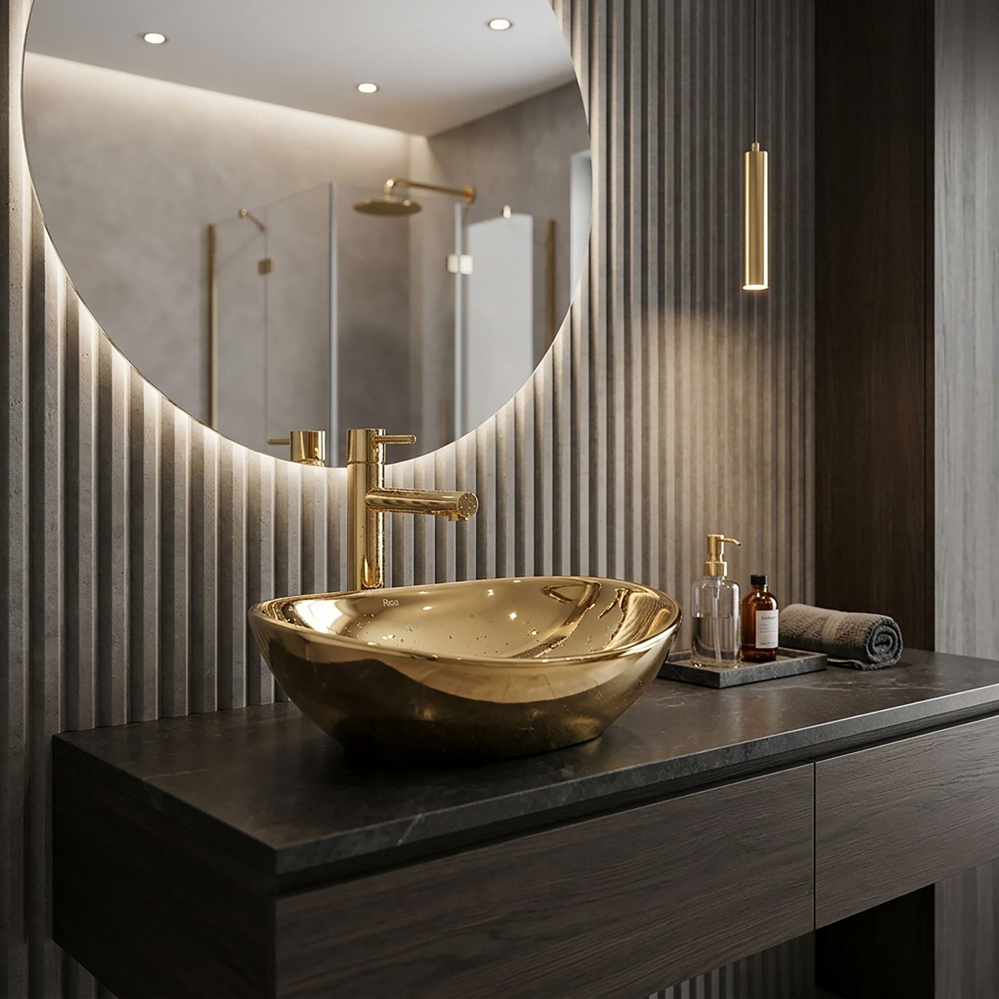 5f0e46cf711a31fe5faaf4da5127b80f.jpg Bänktvättställ Sofia Gold - Bild 1
