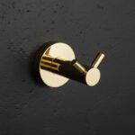 Dubbelarmad badrums­handdukshängare 5605 Leo Guld - Bild 3
