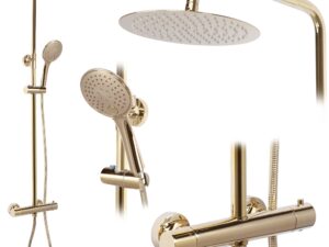 Duschset med Termostat VINCENT Guld
