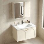 Badrumsmöbelset med tvättställ Denver 60 cm Beige - Bild 5