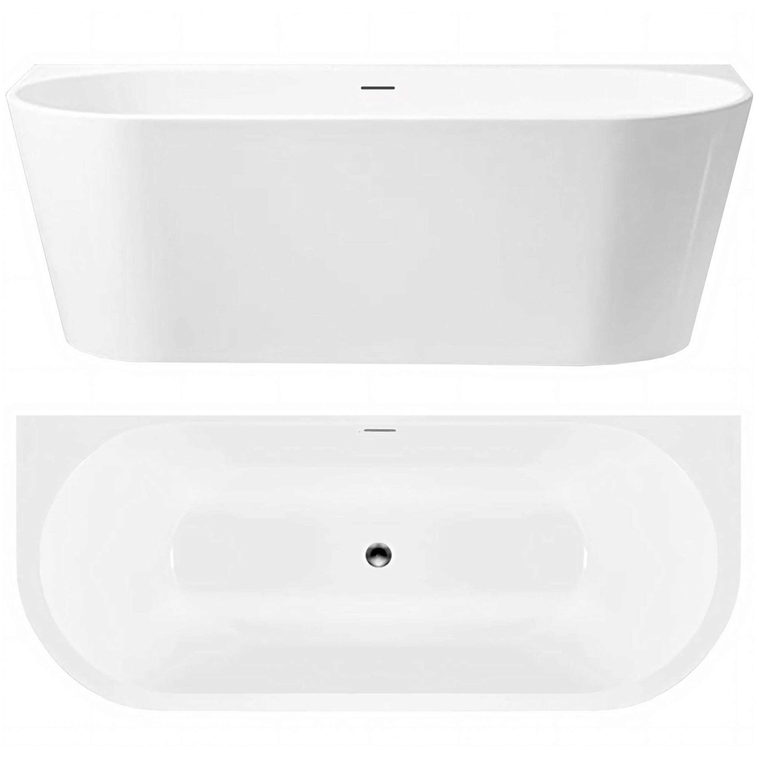 60dc5e13c96fc0e13f0373b08a2e7729.jpg Akrylbadkar CAPRI 170 cm – väggmonterat - Bild 1