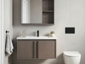 Badrumsmöbelset med tvättställ Gama T25023 KJM 80CM