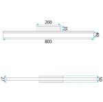 BADRUMSVÄGGLAMPA LED 80CM APP1847-1W CHROM - Bild 11