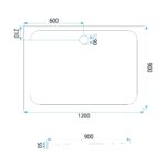 Akrylbrost dusch Belmond vit 90x120 Krom - Bild 5